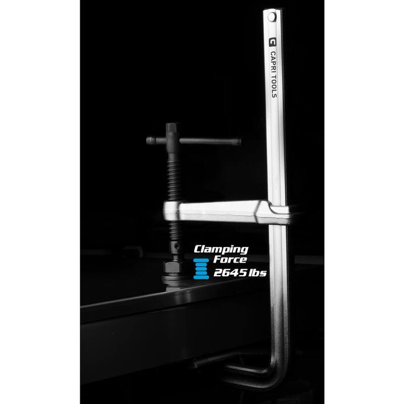 Capri Tools 20 pulgadas Pinza de barra de acero resistente con profundidad de garganta de 5-1/2 pulgadas y capacidad de sujeción de 2645 lb. - CP11033