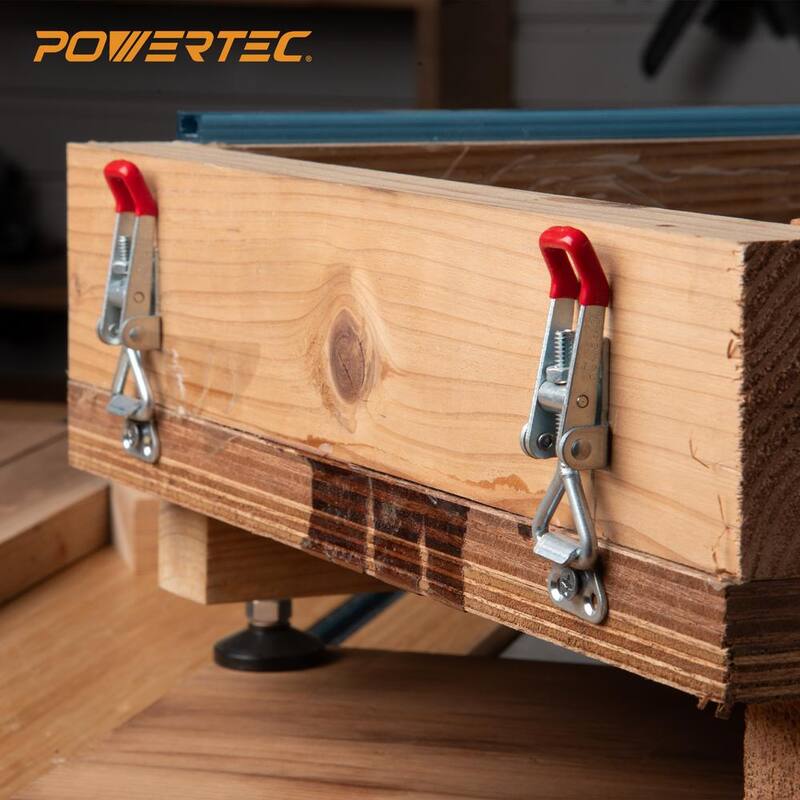 Capacidad de retención de 220 libras Abrazadera de palanca de acción de extracción POWETEC 4001 con mango de vinilo rojo (paquete de 32) - 20332-P4