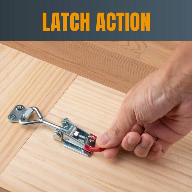 Capacidad de retención de 220 libras Abrazadera de palanca de acción de extracción POWETEC 4001 con mango de vinilo rojo (paquete de 32) - 20332-P4