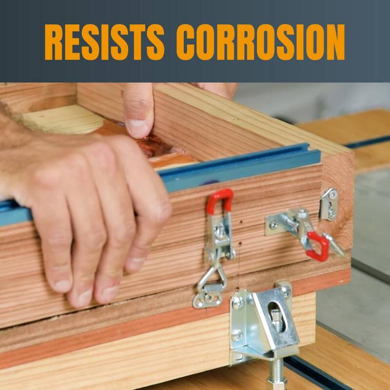 Capacidad de retención de 220 libras Abrazadera de palanca de acción de extracción POWETEC 4001 con mango de vinilo rojo (paquete de 32) - 20332-P4