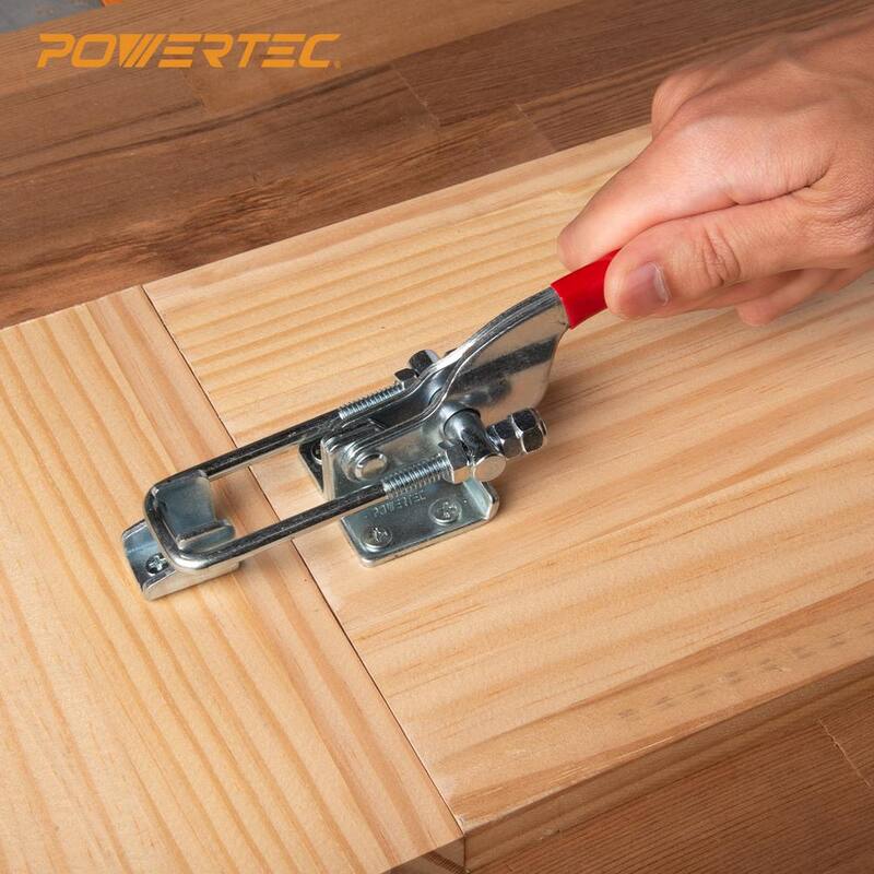 Abrazadera de palanca tipo U con perno ajustable de servicio pesado de POWERTEC con capacidad de sujeción de 431 a 700 lb (Paquete de 4) - 20307-P4