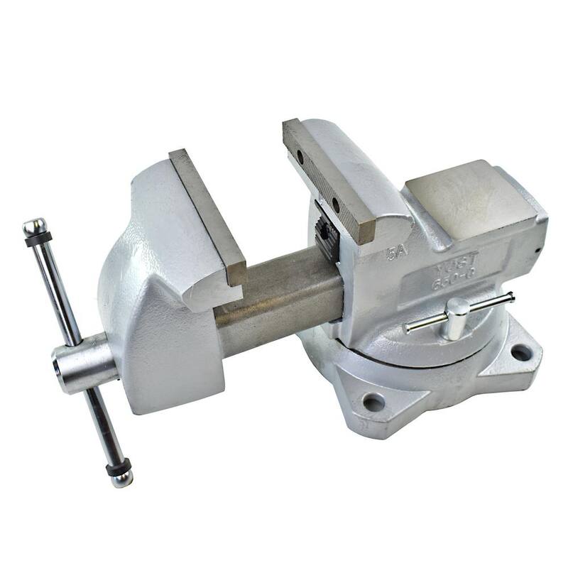 Yost 5 in. Tornillo de banco mecánico combinado para tuberías y bancos con base giratoria - 650-C