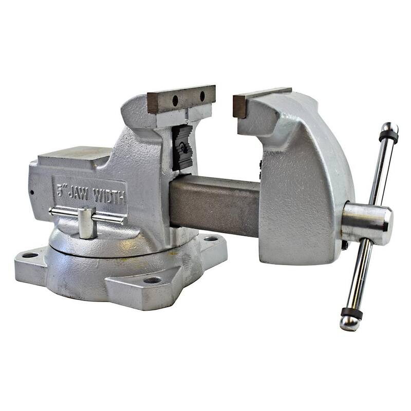 Yost 5 in. Tornillo de banco mecánico combinado para tuberías y bancos con base giratoria - 650-C