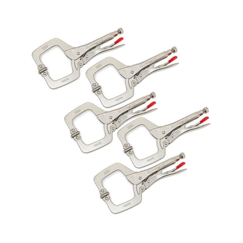 Crescent 11 in. Sargento de bloqueo con puntas de almohadilla giratoria (5 piezas) - C11CCSVN5PCC