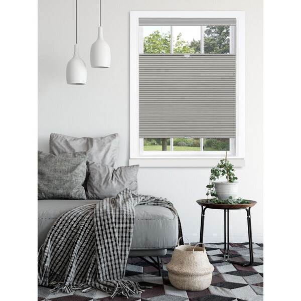 Eyecatcher 36 x 64 in. Top Down-Bottom Up Cordless Honeycomb Cellular Shade, Dove Grey - EY2511855