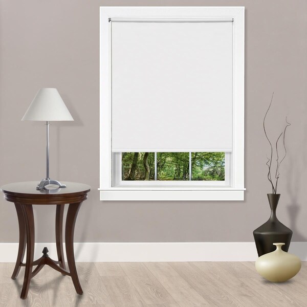 Eyecatcher 73 x 72 in. Cords Free Tear Down Room Darkening Window Shade, White - EY3297401