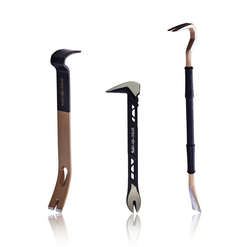 SPEC OPS Juego de herramientas de extractor de clavos, palanca plana y barra de uña de 10 pulgadas x 15 pulgadas x 30 pulgadas, acero de alto carbono - SPEC10C15D30PRY