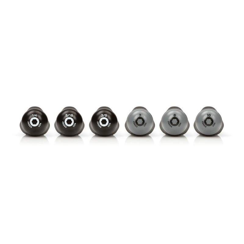 Juego de dados para tuercas de 7-10 mm de alta torsión con hoja de óxido negro de 1/4-3/8 pulgadas (6 piezas) - DHD91301