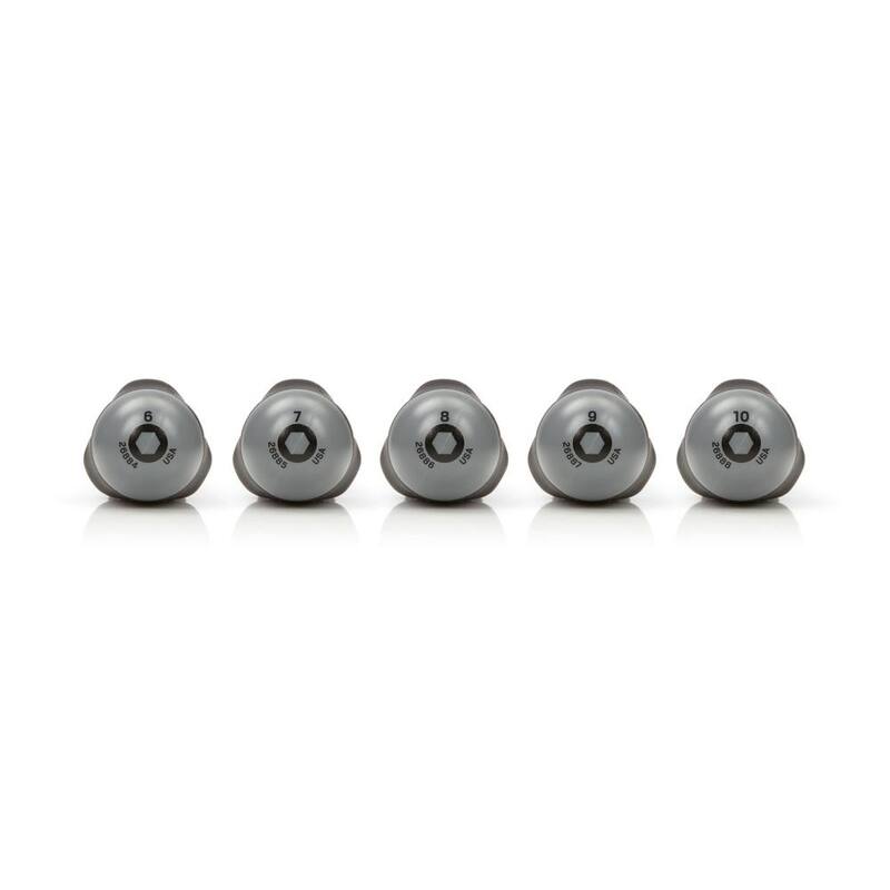 Juego de 5 destornilladores para tuercas de hoja de óxido de negro de alto torque de 6 mm a 10 mm TEKTON - DHD91201