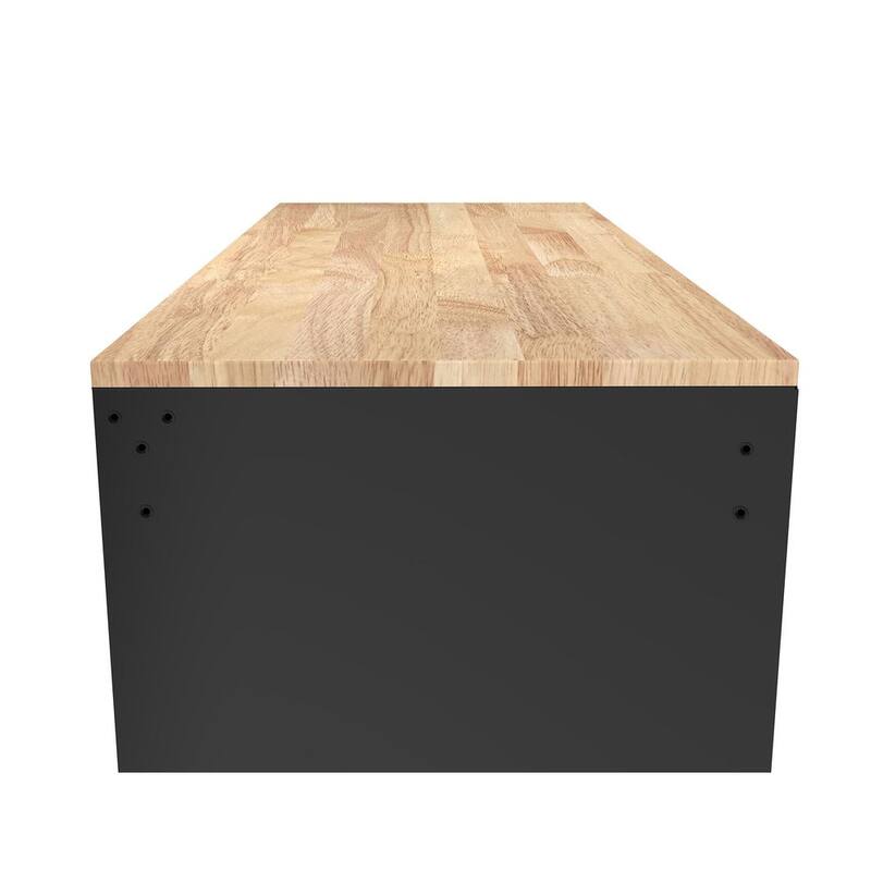 Almacenamiento de herramientas Husky 46 pulgadas de ancho x 18 pulgadas de profundidad Gabinete de banco de trabajo móvil en negro brillante - H46X18MWC9BLK