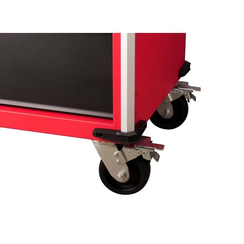 Almacenamiento de herramientas Milwaukee 52 pulgadas de ancho x 22 pulgadas de profundidad Gabinete de banco de trabajo móvil rojo resistente - 48-22-8559