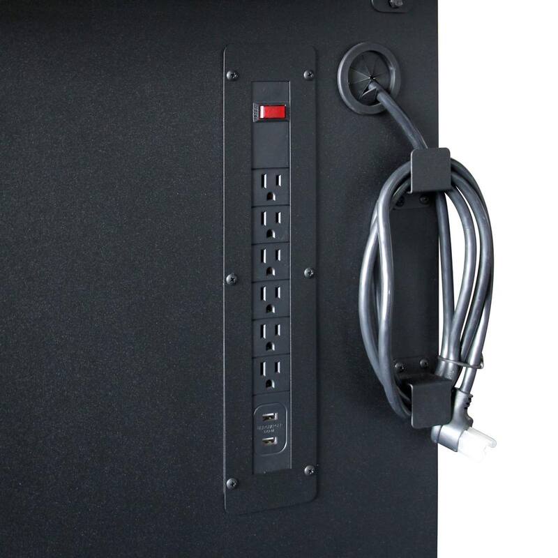 Banco de trabajo móvil de 9 cajones pesado Husky de 52 pulgadas de ancho x 25 pulgadas de profundidad con encimera de madera dura ajustable en altura en negro mate - HOLC5209BB1M