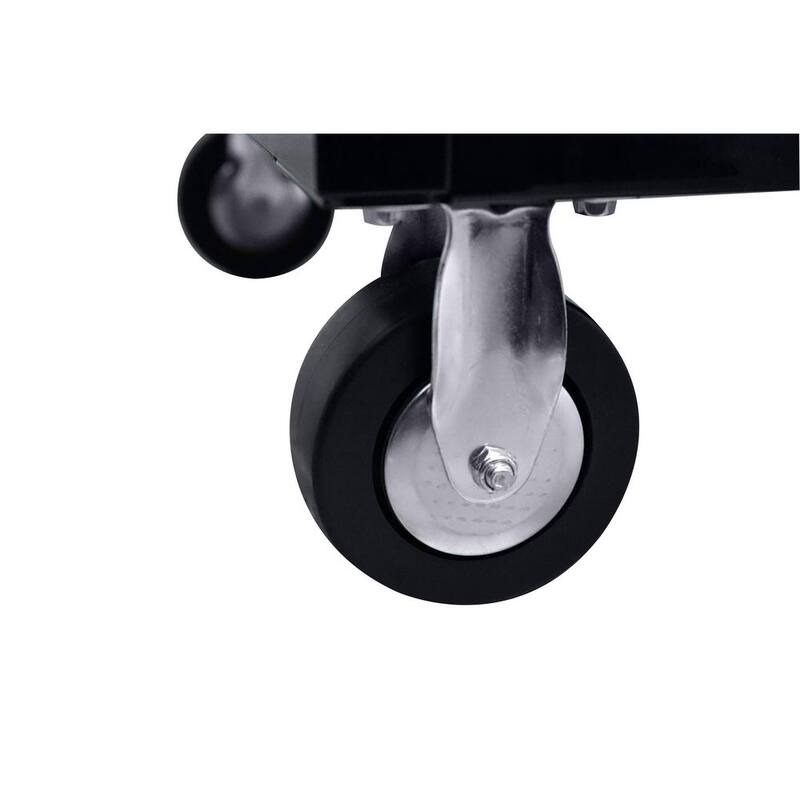 Almacenamiento de herramientas Husky de 46 pulgadas de ancho x 51 pulgadas de profundidad Gabinete de banco de trabajo móvil negro de servicio estándar con mesa de extensión completa de longitud completa - HOTC4609B15M