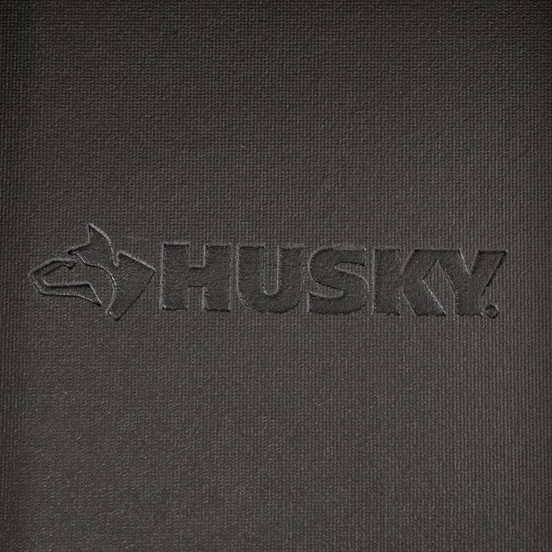 Gabinete de banco de trabajo móvil Husky de 62 pulgadas de ancho con altura ajustable y parte superior de madera - HOLC6214BB1MYS