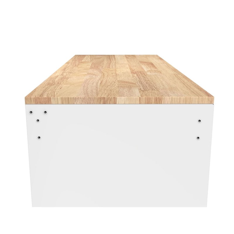 Almacenamiento de herramientas Husky 46 pulgadas de ancho x 18 pulgadas de profundidad 9 cajones gabinete de banco de trabajo móvil brillante blanco - H46X18MWC9WHT.