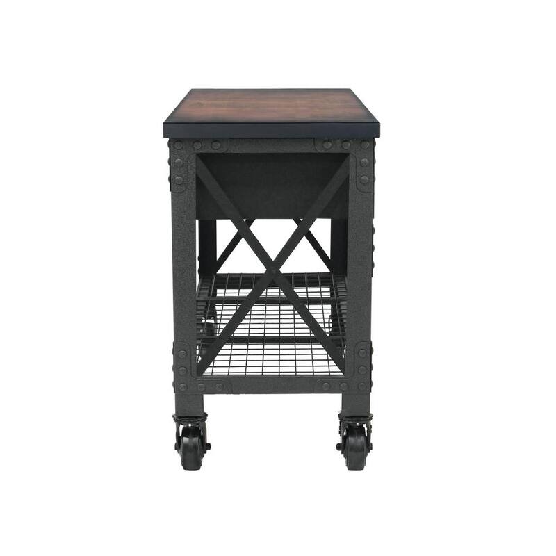 Duramax Building Products 72 pulgadas de ancho x 24 pulgadas de profundidad 3 cajones Rodante Gabinete de banco de trabajo móvil industrial con tapa de madera - 68001