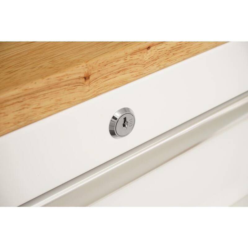 Almacenamiento de herramientas Husky 72 pulgadas. G Estándar en color blanco brillante con cajón de herramientas móvil - HOTC7218BJ1M