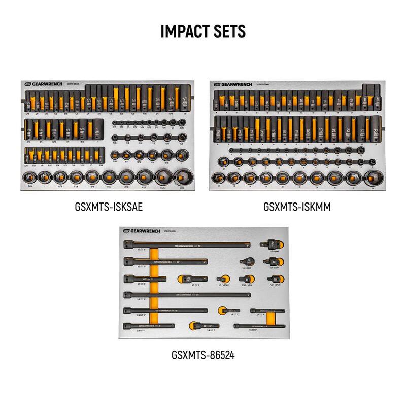 El titulo traducido sería: GEARWRENCH MEGAMOD 52 pulgadas de ancho x 18 pulgadas de profundidad 11 cajones Gabinete banco de trabajo móvil con juego de herramientas para mecánicos profesionales en bandejas de espuma - MEGAMOD1024
