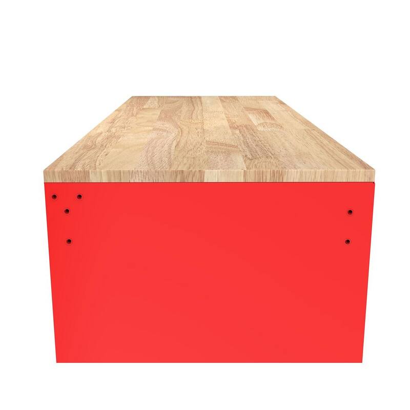 Almacenamiento de herramientas Husky 46 pulgadas de ancho x 18 pulgadas de profundidad Gabinete de banco de trabajo móvil color rojo brillante - H46X18MWC9RED.