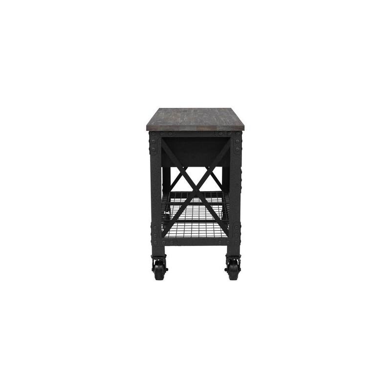Duramax Building Products 72 pulgadas de ancho x 24 pulgadas de profundidad 3 cajones rodantes banco de trabajo industrial con tapa de madera, espresso envejecido - 68001E