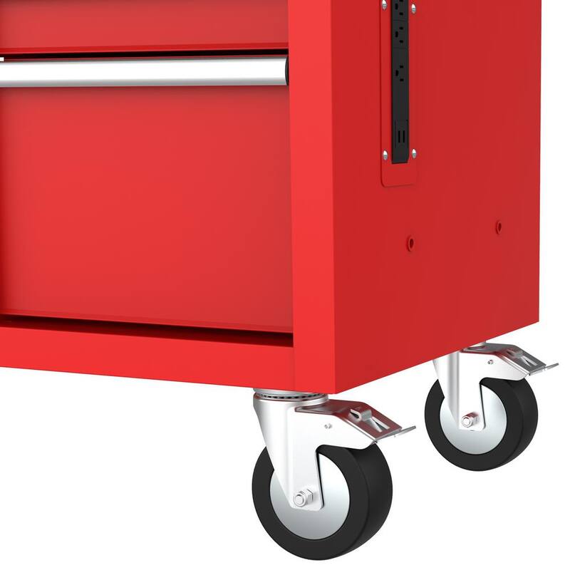 Gabinete de banco de trabajo móvil Husky Modular Tool Storage de 52 pulgadas de ancho x 20 pulgadas de profundidad en rojo de servicio estándar - H52MWC10MODRED
