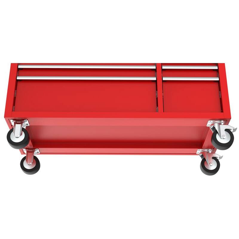 Gabinete de banco de trabajo móvil Husky Modular Tool Storage de 52 pulgadas de ancho x 20 pulgadas de profundidad en rojo de servicio estándar - H52MWC10MODRED