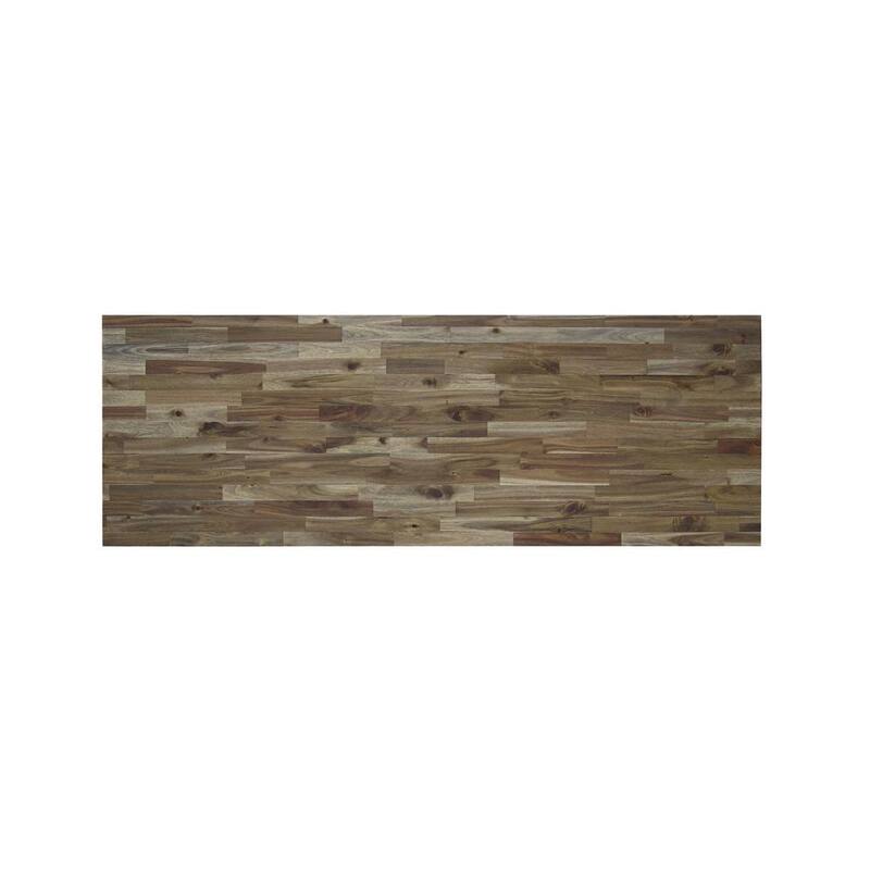 Productos para la construcción Duramax de 72 pulgadas de ancho x 24 pulgadas de profundidad, banco de trabajo industrial rodante de 3 cajones con parte superior de madera en tono Macadamia Envejecida - 68001M
