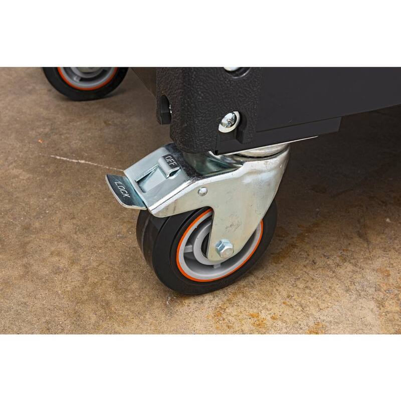 CARRO DE UTILIDAD DE 4 CAJONES DE ACERO NEGRO Y NARANJA DE 33 PULGADAS GEARWRENCH GSX CON ALMACENAMIENTO SUPERIOR E INFERIOR Y SOPORTE PARA HERRAMIENTAS ELÉCTRICAS OPCIONAL - 83168