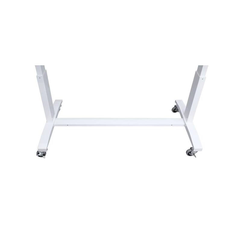 Mesa de trabajo ajustable en altura de 46 pulgadas de ancho en color blanco con 2 cajones de almacenamiento - HOLT4602BJ2 de Husky