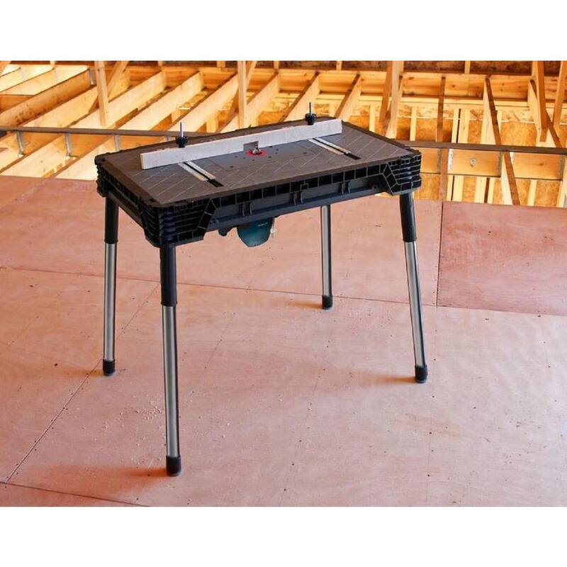 Mesa de trabajo portátil resistente y ligera para sitio de trabajo Husky con patas de metal pesado 1.8 pies x 3 pies - 224317