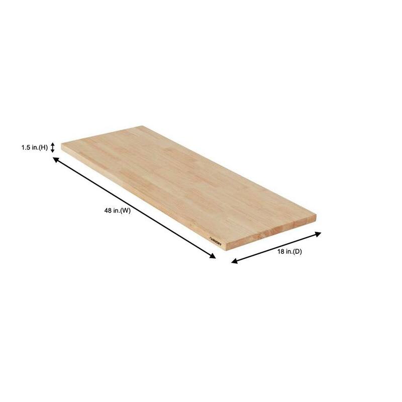 Superficie de madera sólida de 48 pulgadas para el Sistema de Almacenamiento de Garaje de Servicio Regular - G4800AS-US