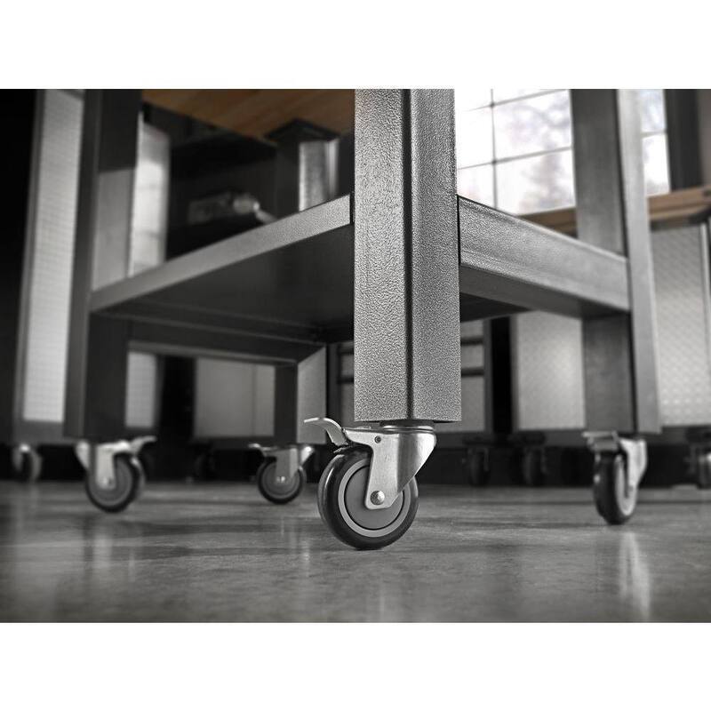 Banco de trabajo móvil Gladiator de 3 pies con parte superior de madera dura - GAMW36HWEG