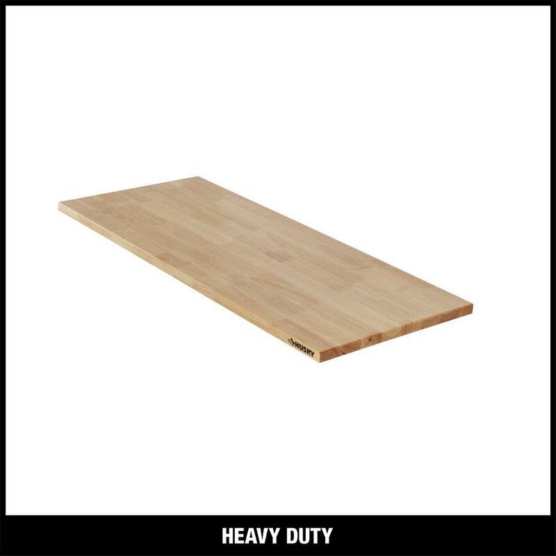 Superficie de trabajo de madera maciza de 56 pulgadas para sistema de almacenamiento de garaje de acero soldado resistente - HTC1000011
