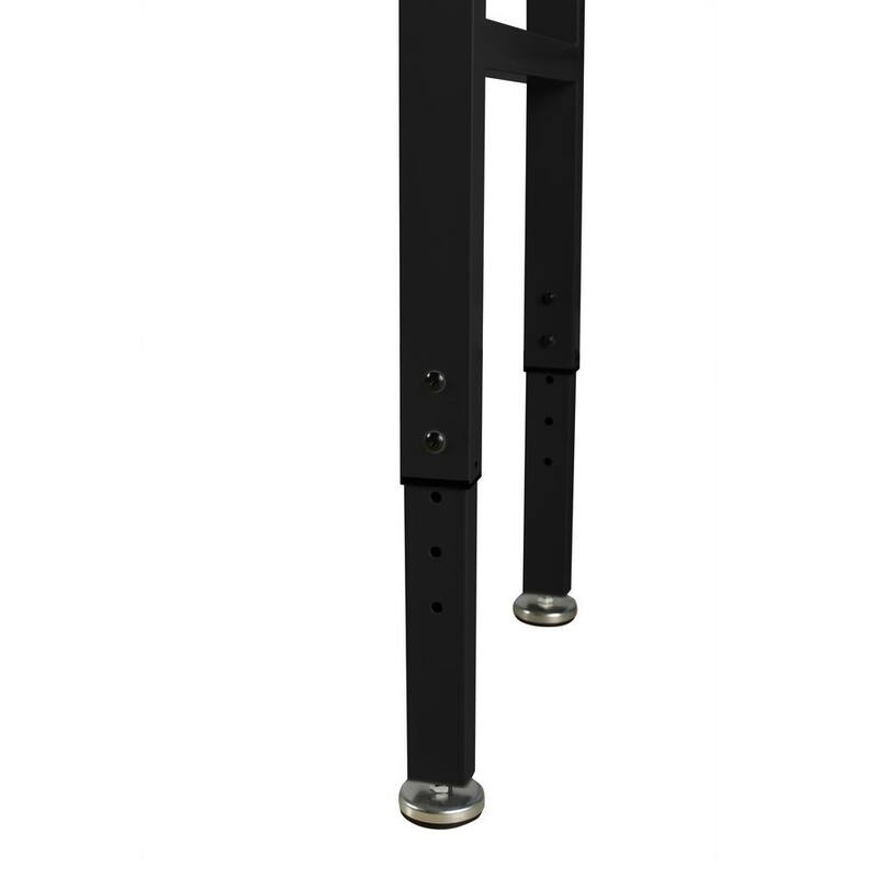 Mesa de trabajo con parte superior de madera ajustable de altura de 48 pulgadas de ancho por 20 pulgadas de profundidad en color negro - CT-4FT-GS