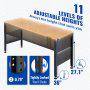 Mesa de trabajo ajustable de 61 pulgadas de ancho x 20 pulgadas de profundidad con capacidad de carga de 2000 libras y toma de corriente - SMKDJGZTBDLZMOAL4V1-805