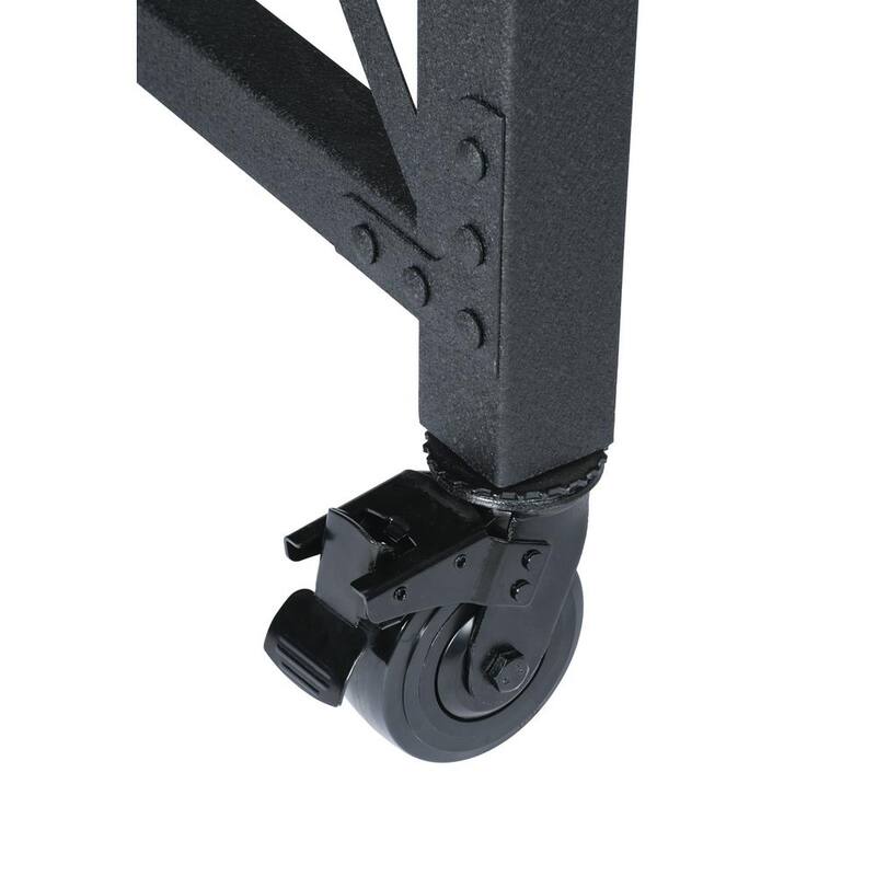 Mesa de trabajo industrial rodante Duramax Building Products de 62 pulgadas de ancho x 24 pulgadas de profundidad con superficie de madera sólida - 68021