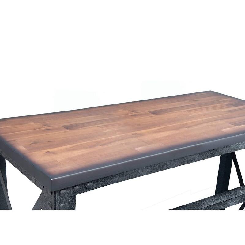 Mesa de trabajo industrial rodante Duramax Building Products de 62 pulgadas de ancho x 24 pulgadas de profundidad con superficie de madera sólida - 68021