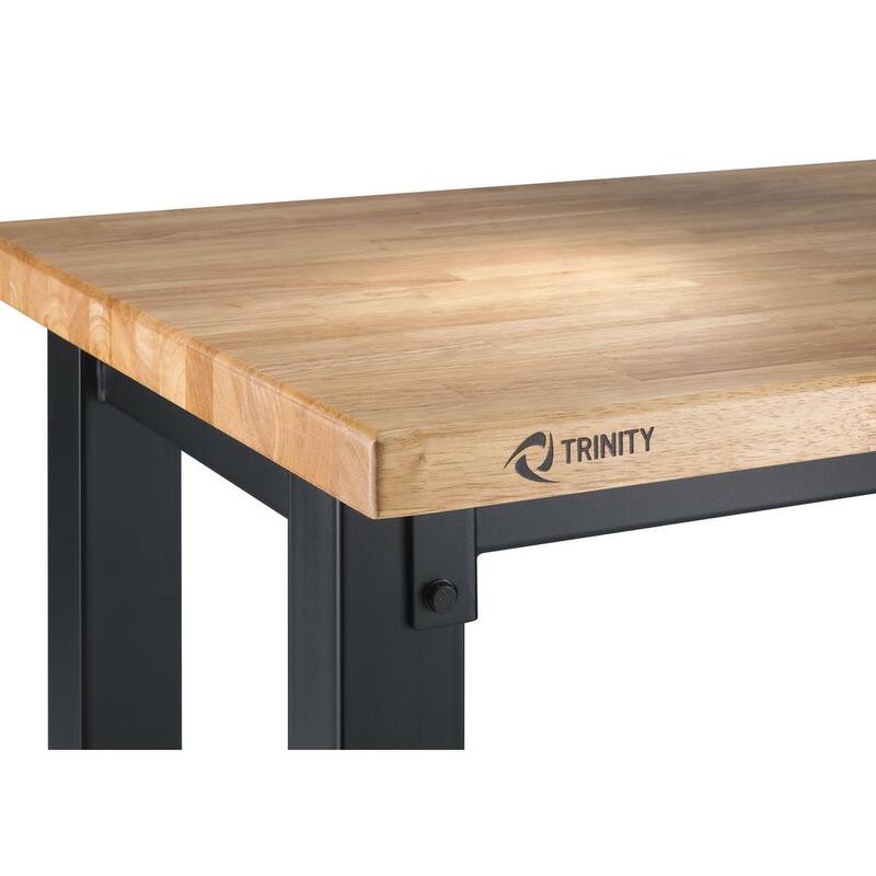 TRINITY Mesa de Trabajo con Cubierta de Madera 6 pies de ancho x 19 pulgadas de profundidad - TSC-7202