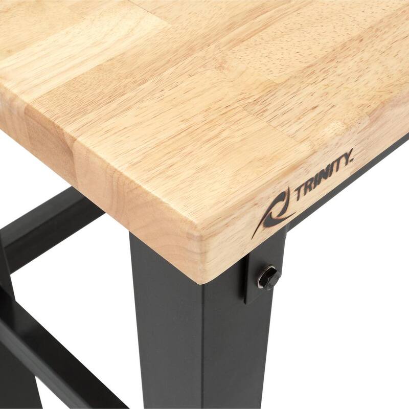 TRINITY Mesa de Trabajo con Cubierta de Madera 6 pies de ancho x 19 pulgadas de profundidad - TSC-7202