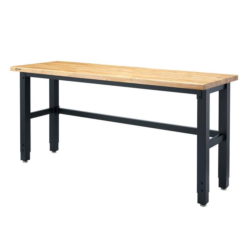 Mesa de trabajo TRINITY con tapa de madera de 6 pies de ancho x 24 pulgadas de profundidad - TSC-7203