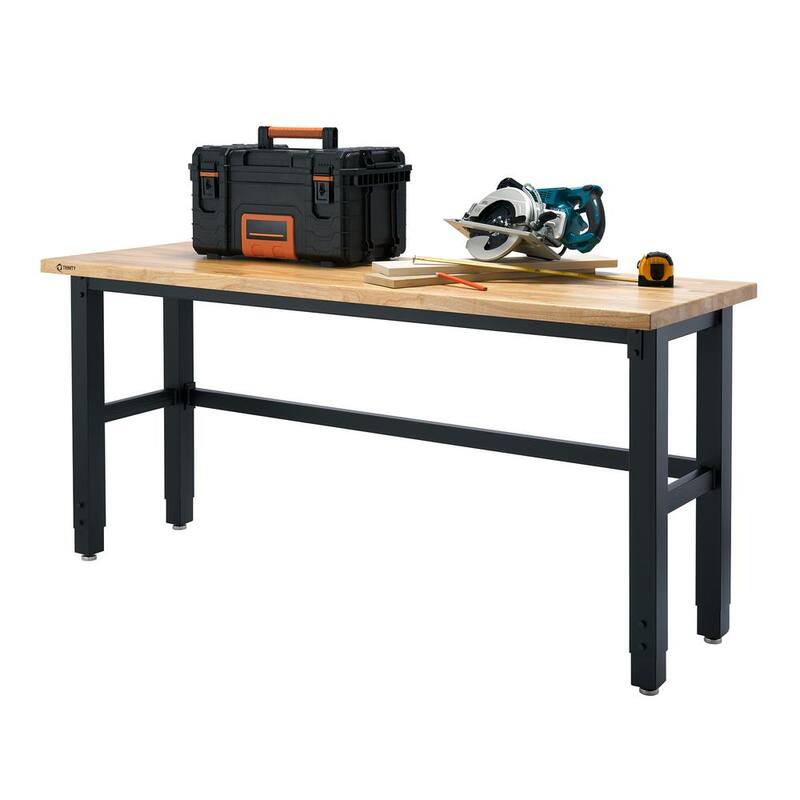 Mesa de trabajo TRINITY con tapa de madera de 6 pies de ancho x 24 pulgadas de profundidad - TSC-7203