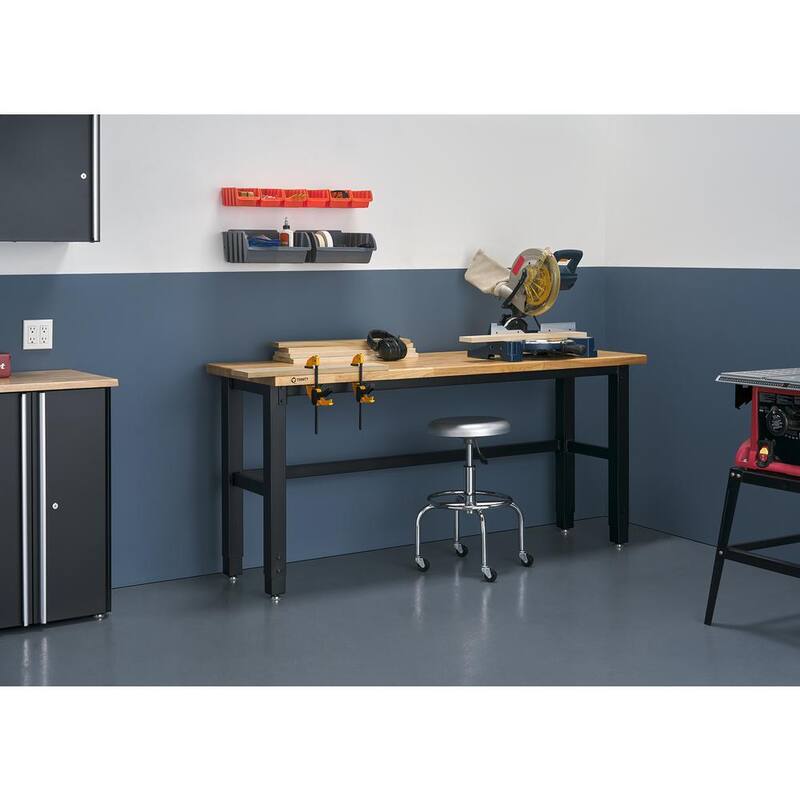 Mesa de trabajo TRINITY con tapa de madera de 6 pies de ancho x 24 pulgadas de profundidad - TSC-7203