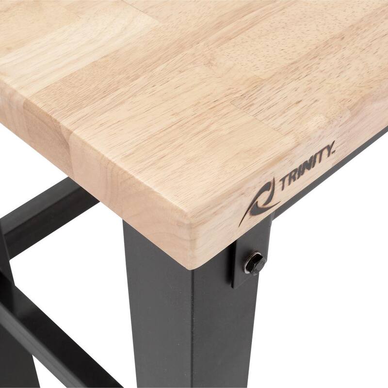 Mesa de trabajo TRINITY con tapa de madera de 6 pies de ancho x 24 pulgadas de profundidad - TSC-7203