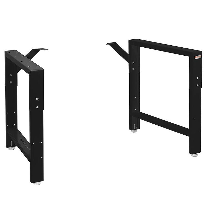 Estructura de mesa de banco ajustable de 29 a 35 pulgadas de alto y 20 pulgadas de profundidad en color negro - RAF-1-Negro