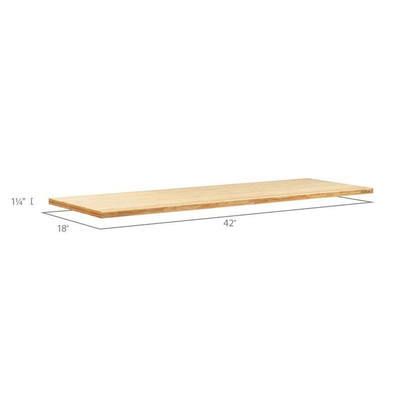 NewAge Products Pro Series 3.0 42 pulgadas de ancho x 24 pulgadas de largo Encimera de Bambú - 36078