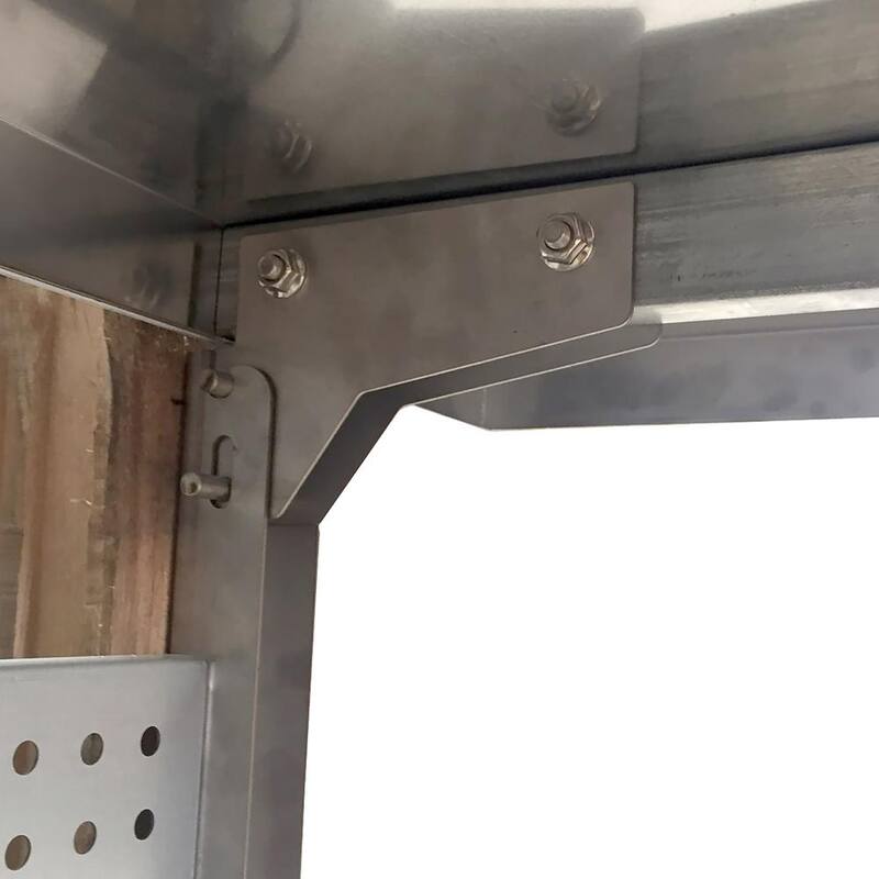 Mesa de trabajo y banco de trabajo plegable montado en la pared de acero inoxidable Sportsman Space Saving 48 pulgadas de ancho x 24 pulgadas de fondo - 802726