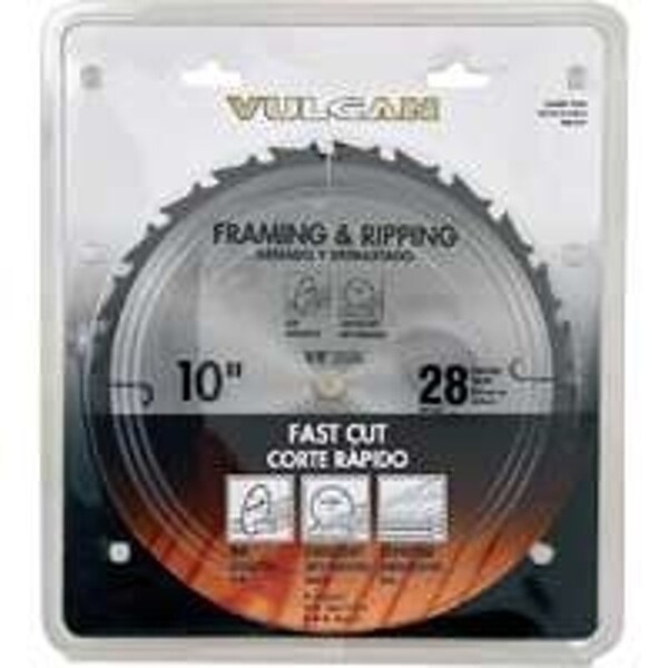 Vulcan Circular Saw Blade, 10 in Dia, 5/8 in Arbor - 415641OR
