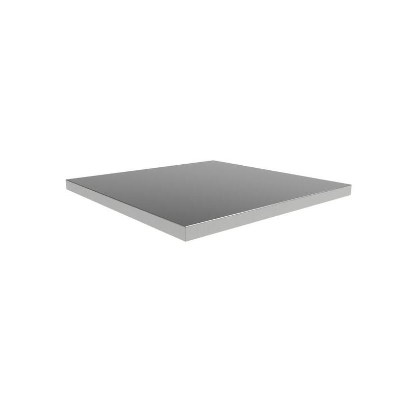Nueva serie de productos Pro de 24 pulgadas de ancho x 24 pulgadas de profundidad, esquina de acero inoxidable para banco de trabajo - 36755.