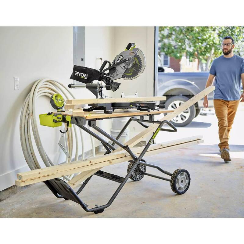 Banco móvil de trabajo RYOBI Speed Bench de 23 pulgadas de ancho por 20 pulgadas de profundidad con caja de herramientas LINK - STM202-STM104