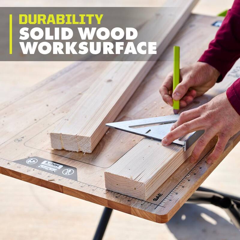 Banco móvil de trabajo RYOBI Speed Bench de 23 pulgadas de ancho por 20 pulgadas de profundidad con caja de herramientas LINK - STM202-STM104